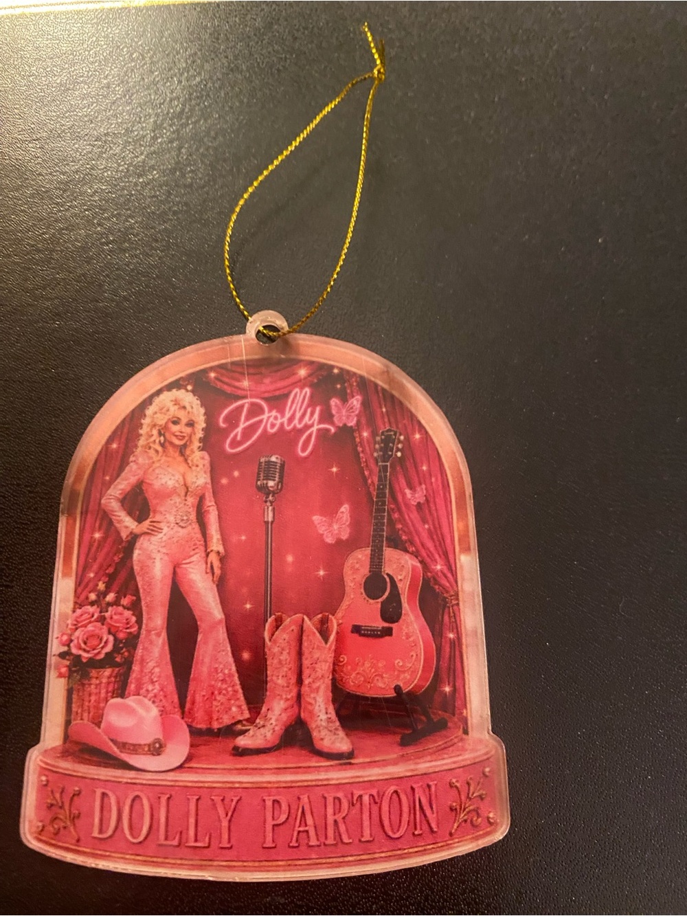 Dolly Parton Bundle Acrylic ornament (1 sided) & Dolly Beauty Pink Lip Gloss - Picture 4 of 4